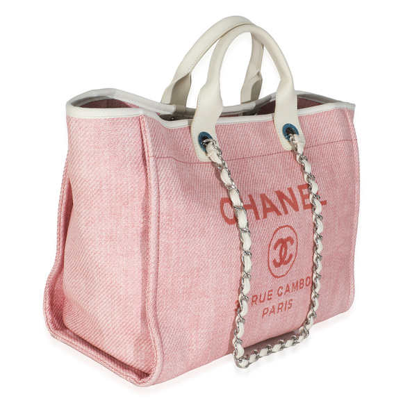 Chanel Pink Mixed Fibers Medium Deauville Tote - Picture 3 of 8